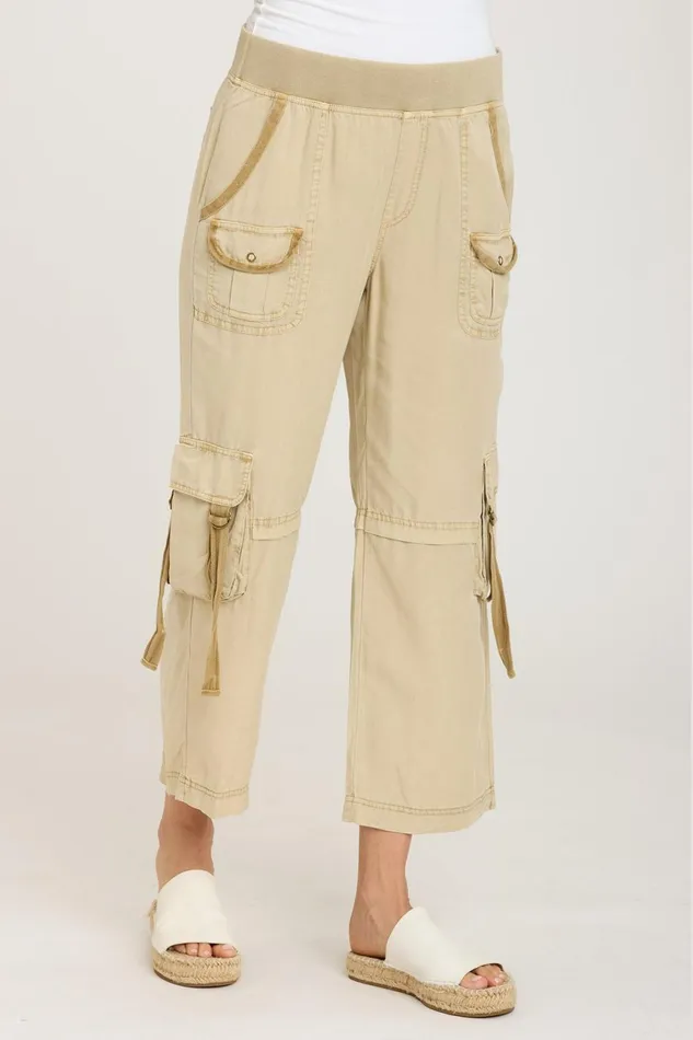Clothing Crops XCVI Bazel Crop Linwood Sands Pigment