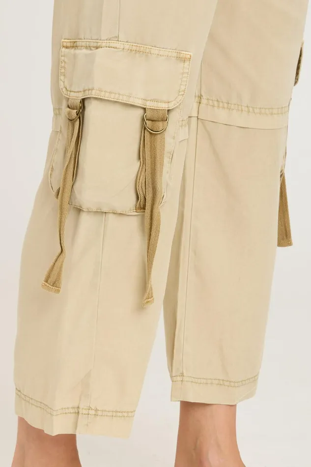 Clothing Crops XCVI Bazel Crop Linwood Sands Pigment