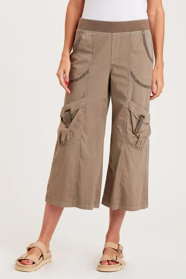 Clothing Crops XCVI Faulkner Wide Leg Crop Foothills Pigment