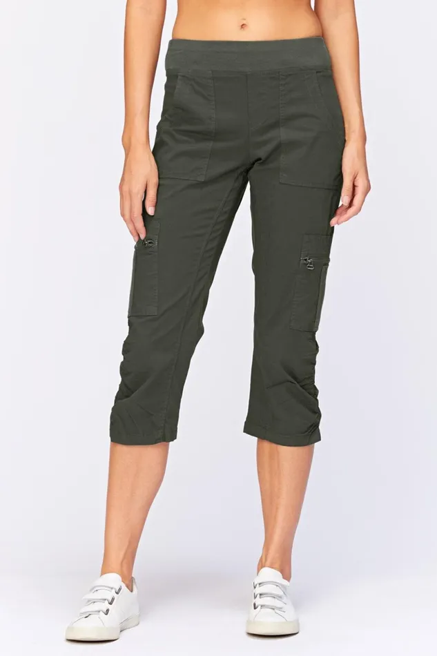 Clothing Crops XCVI Nadia Crop Olive