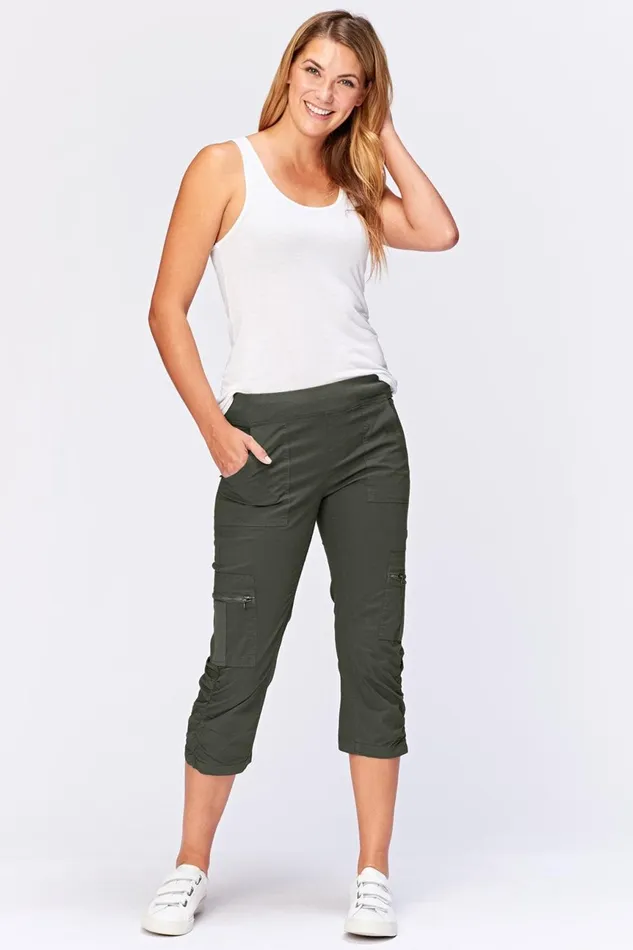 Clothing Crops XCVI Nadia Crop Olive