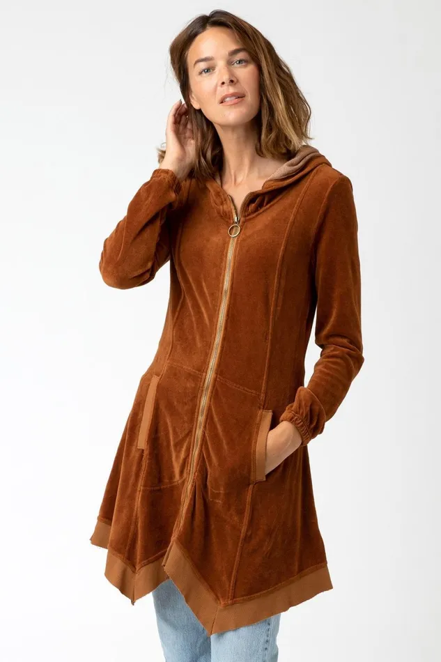 Clothing Jackets XCVI Demitra Hooded Jacket Golden Topaz