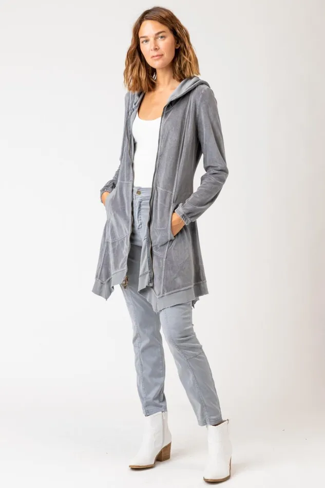 Clothing Jackets XCVI Demitra Hooded Jacket Quarry Pigment
