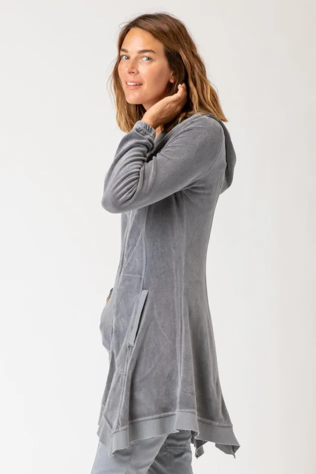 Clothing Jackets XCVI Demitra Hooded Jacket Quarry Pigment