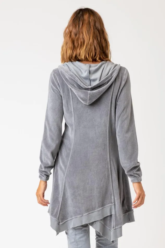 Clothing Jackets XCVI Demitra Hooded Jacket Quarry Pigment