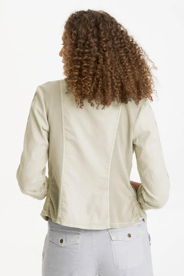 Clothing Jackets XCVI Linen Folksy Jacket Murmur Pigment