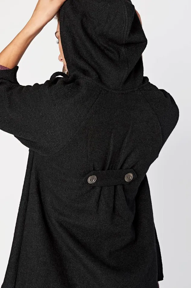 Clothing Jackets XCVI Sweeping Cape Jacket Black