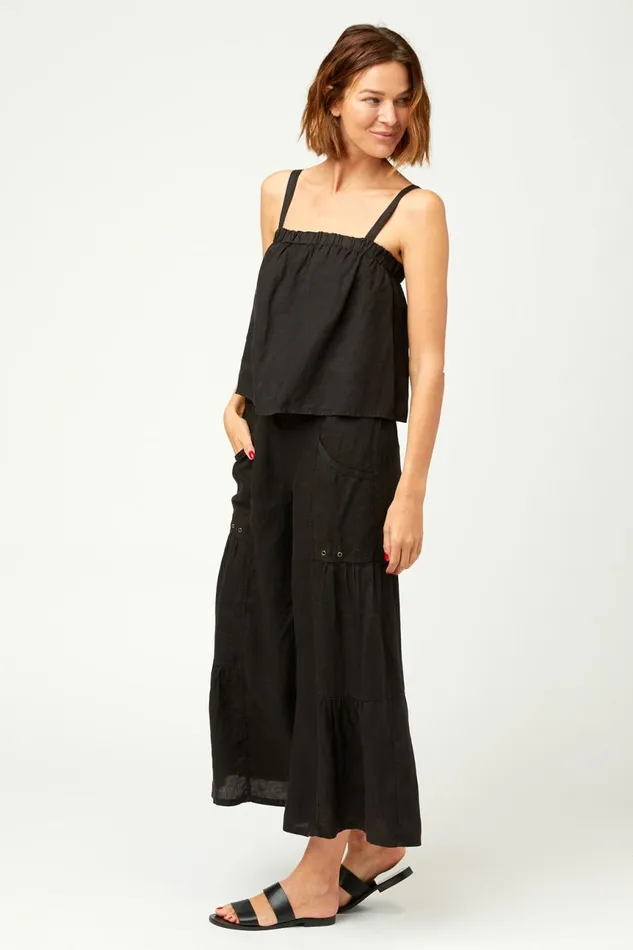 Clothing Jumpsuits XCVI Cleon Flounce Jumpsuit Black