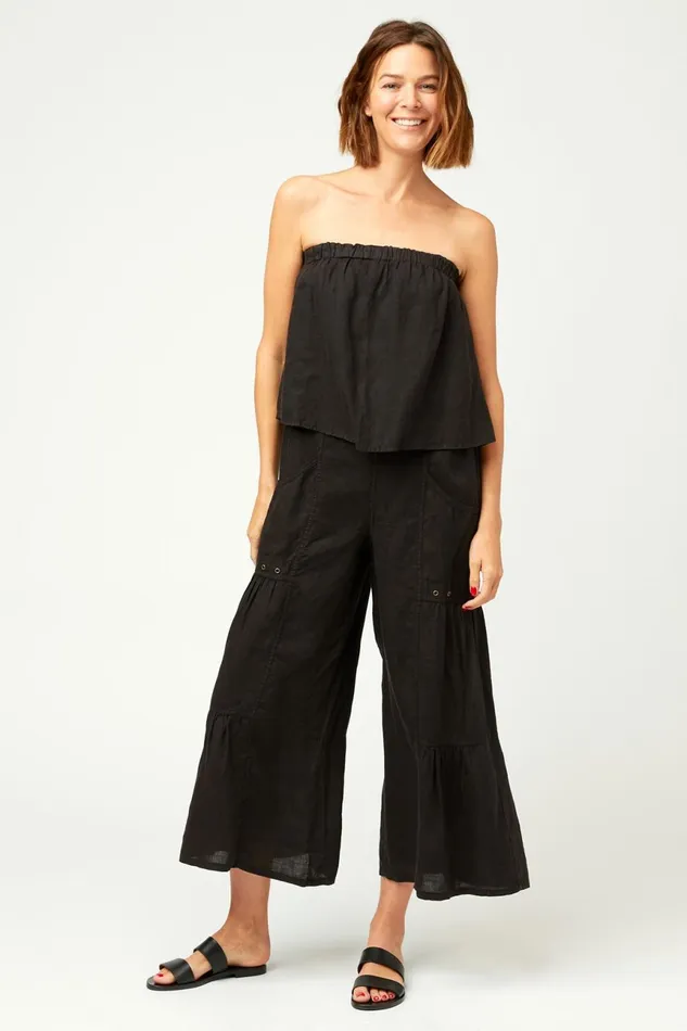 Clothing Jumpsuits XCVI Cleon Flounce Jumpsuit Black