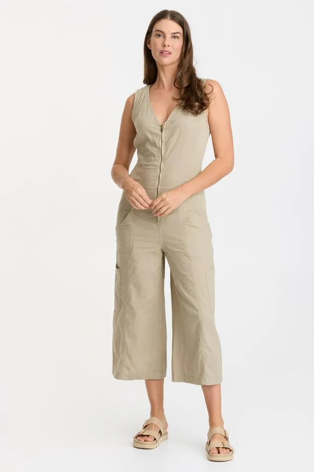 Clothing Jumpsuits XCVI Linen Norris Jumpsuit Pastel Rosemary