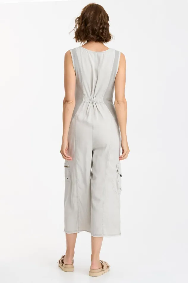 Clothing Jumpsuits XCVI Tavin Crop Jumpsuit Mist Pigment