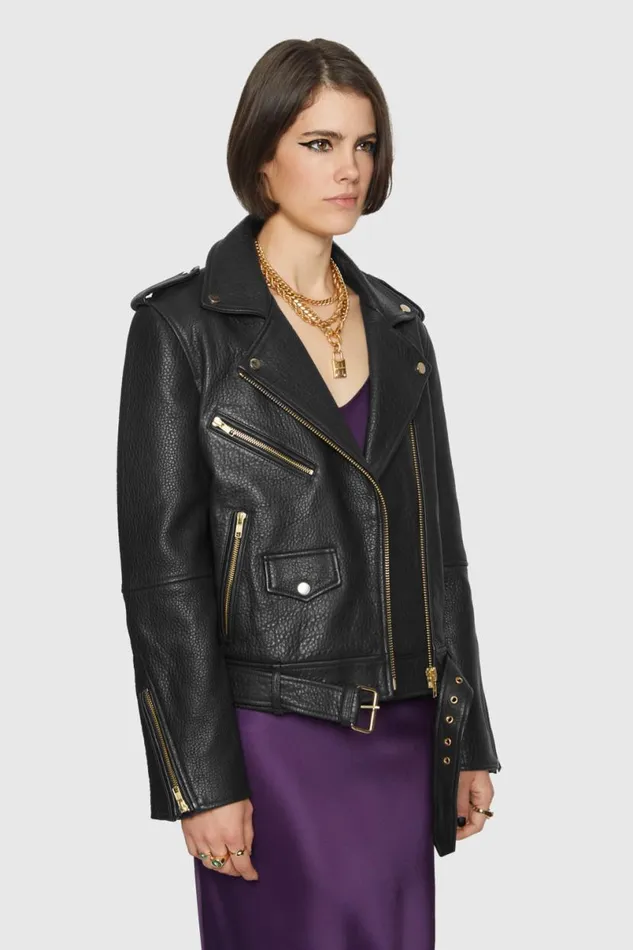 Clothing Leather Rebecca Minkoff Jett Moto Black