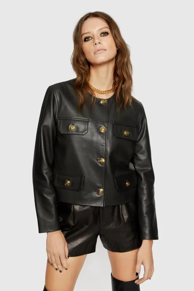 Clothing Leather Rebecca Minkoff Taryn Jacket Black