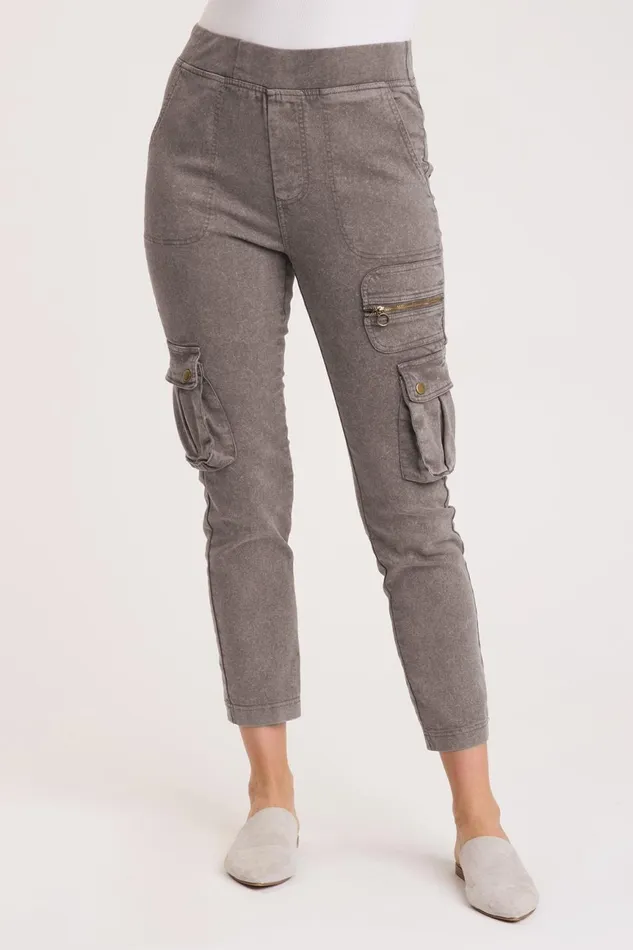 Clothing Leggings XCVI Brantley Cargo Pant Distress Wash Java
