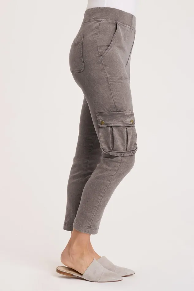 Clothing Leggings XCVI Brantley Cargo Pant Distress Wash Java