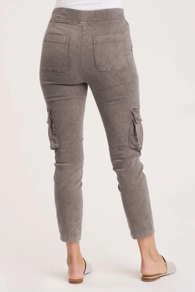 Clothing Leggings XCVI Brantley Cargo Pant Distress Wash Java
