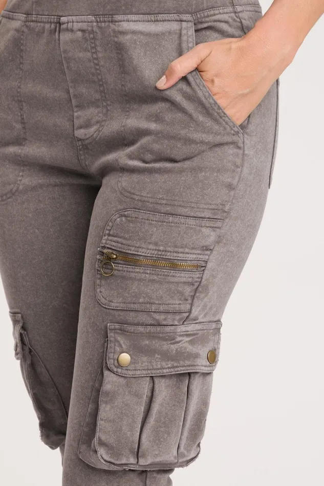 Clothing Leggings XCVI Brantley Cargo Pant Distress Wash Java