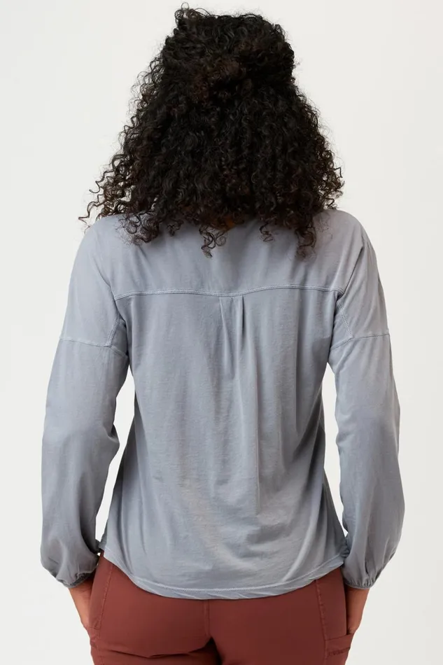Clothing ShirtsBlouses XCVI Bale VNeck Top Quarry Pigment