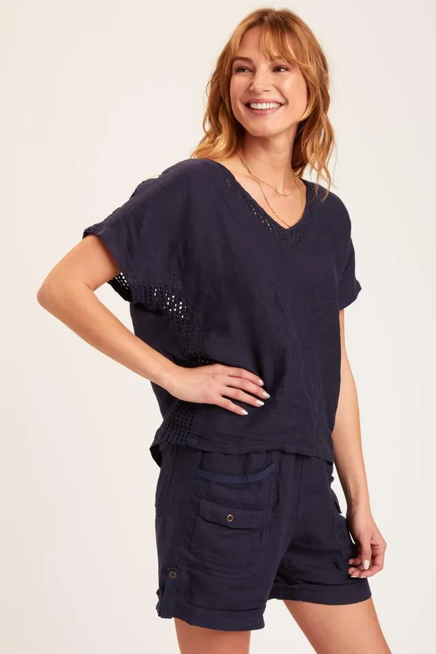 Clothing ShirtsBlouses XCVI Bonifay Top Navy