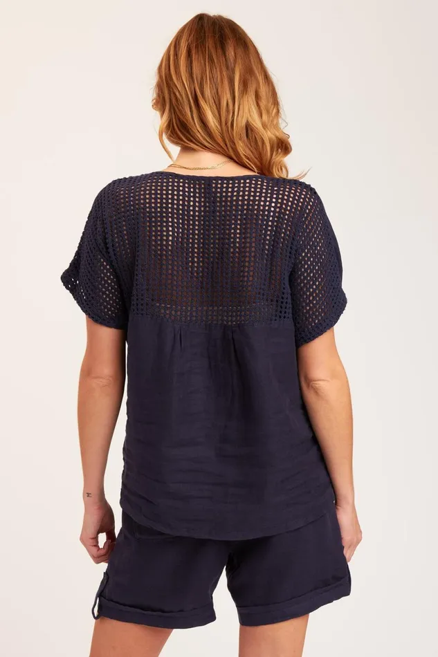 Clothing ShirtsBlouses XCVI Bonifay Top Navy
