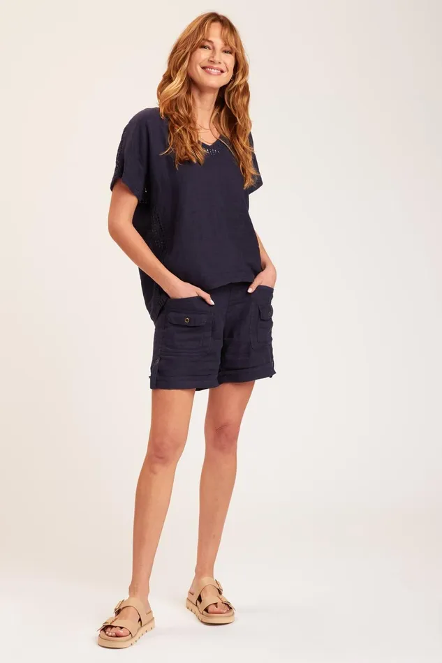 Clothing ShirtsBlouses XCVI Bonifay Top Navy