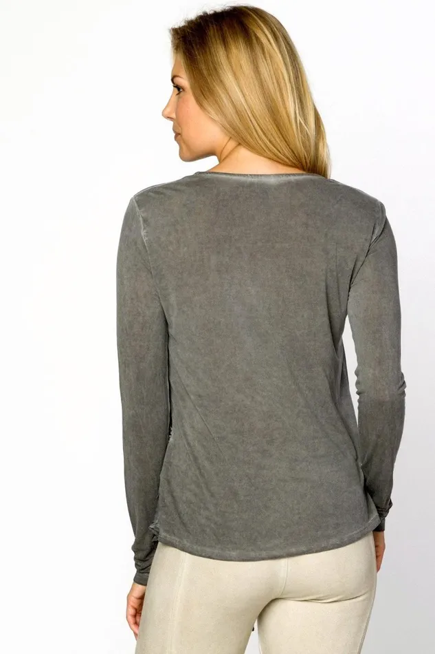 Clothing ShirtsBlouses XCVI Dafne Top Oil Wash London Grey