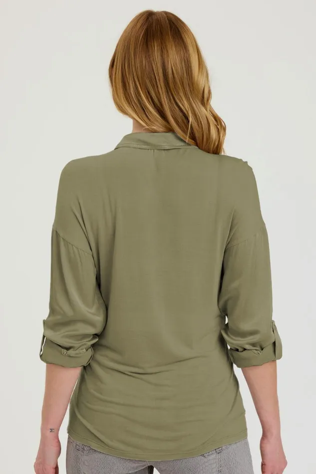 Clothing ShirtsBlouses XCVI Ludolf ButtonUp Hillside Pigment