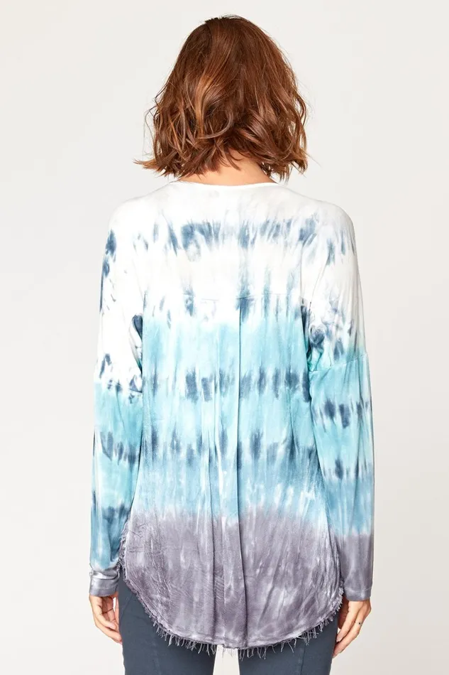 Clothing ShirtsBlouses XCVI Prospect Top Crescendo Wash Iceberg
