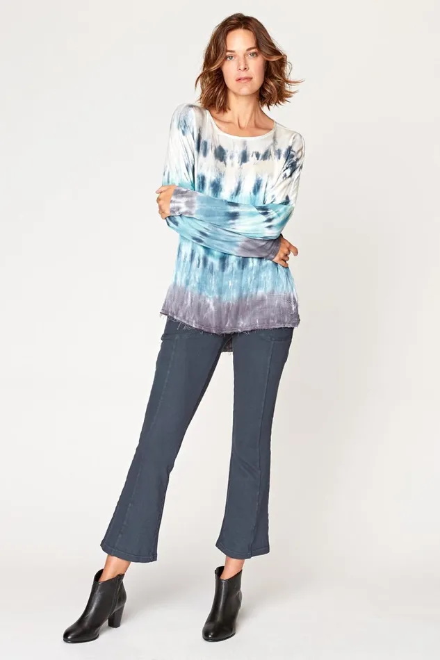 Clothing ShirtsBlouses XCVI Prospect Top Crescendo Wash Iceberg