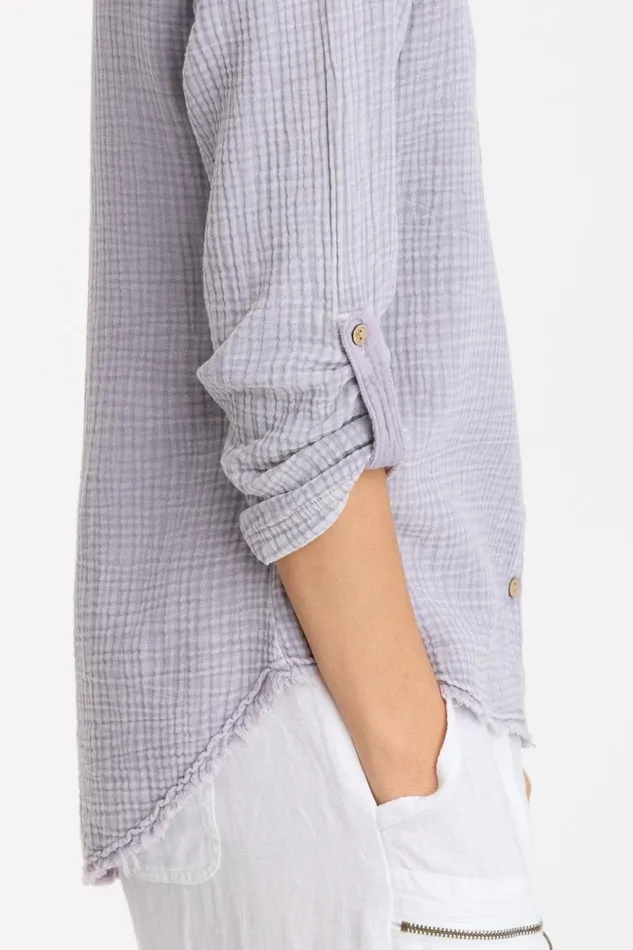 Clothing ShirtsBlouses XCVI Randolf ButtonUp Distress Wash Duchess