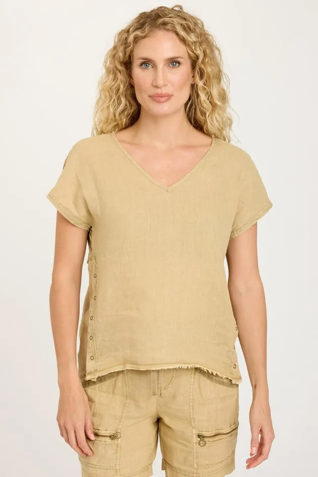 Clothing ShirtsBlouses XCVI Rian Top Linwood Sands Pigment