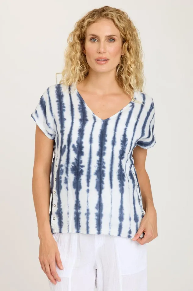 Clothing ShirtsBlouses XCVI Rian Top Pelagic Wash