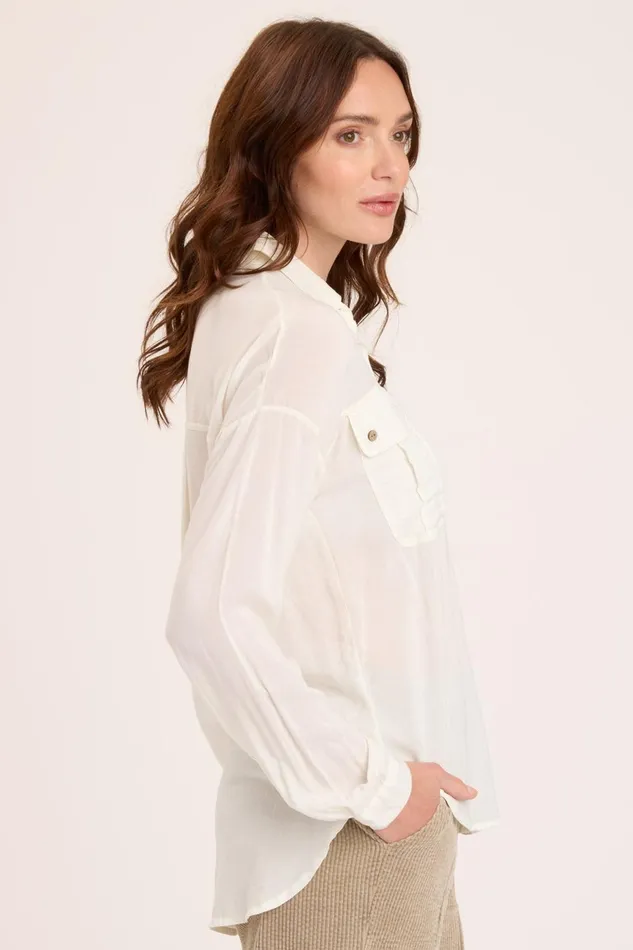 Clothing ShirtsBlouses XCVI Smithson ButtonUp Toasted Almond