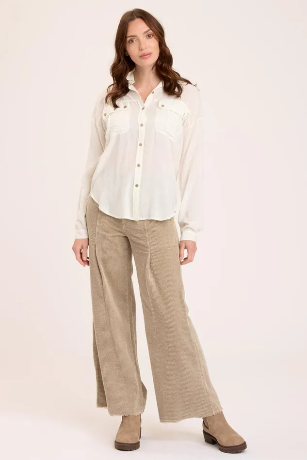 Clothing ShirtsBlouses XCVI Smithson ButtonUp Toasted Almond