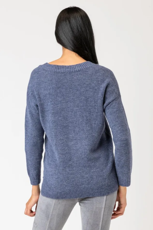 Clothing Sweaters XCVI Zoya VNeck Sweater Naval Heather