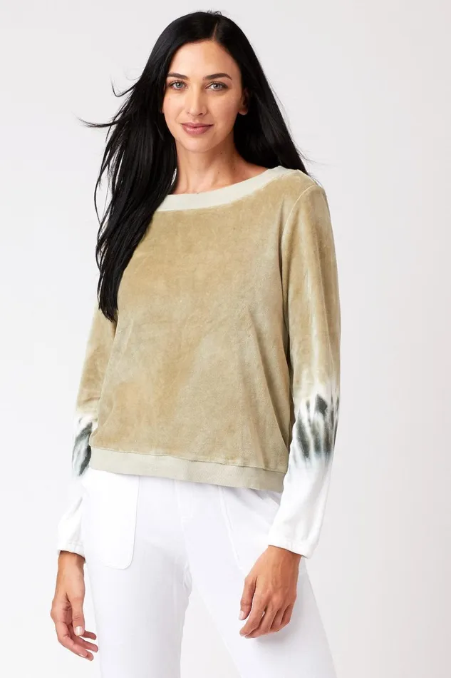 Clothing Sweatshirts XCVI Dakota Pullover Entrap Wash Thicket