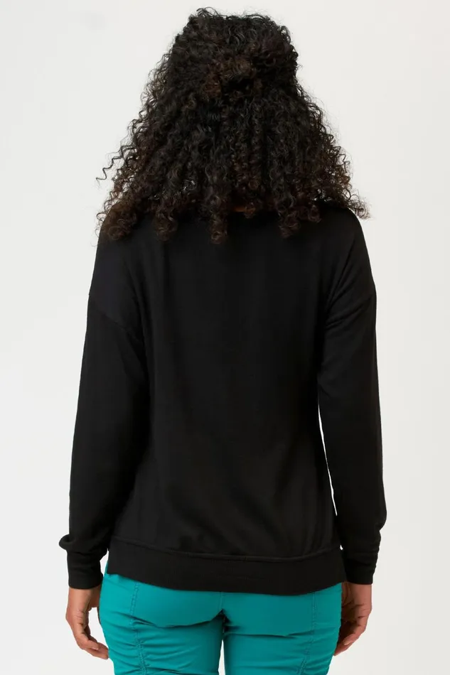 Clothing Sweatshirts XCVI Dayo Cowl Neck Top Black