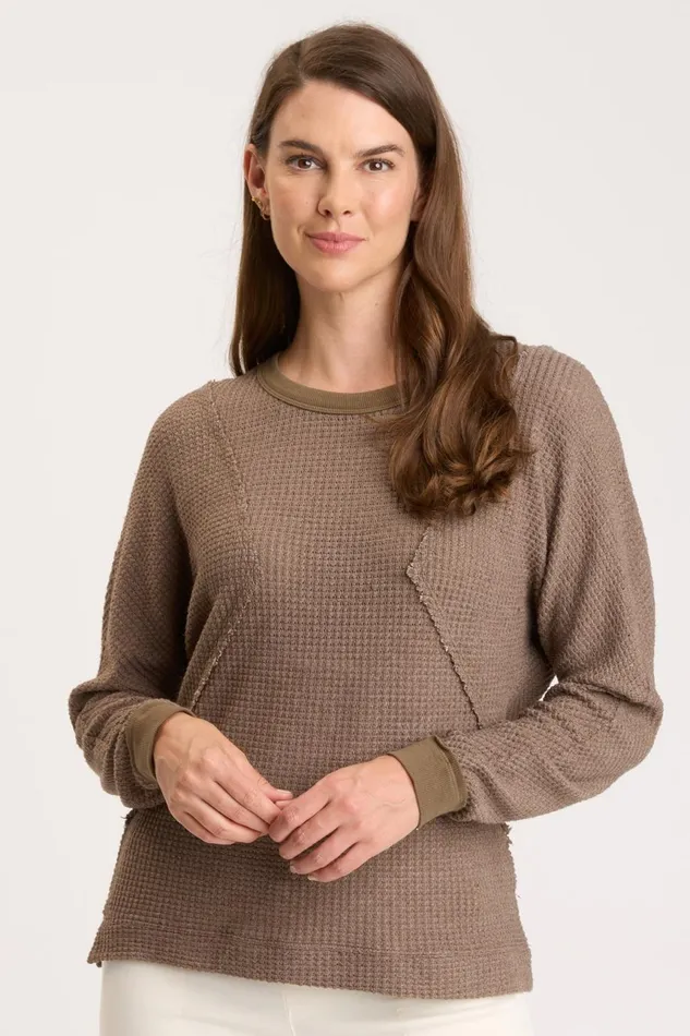 Clothing Sweatshirts XCVI Delsi Pullover Demitasse