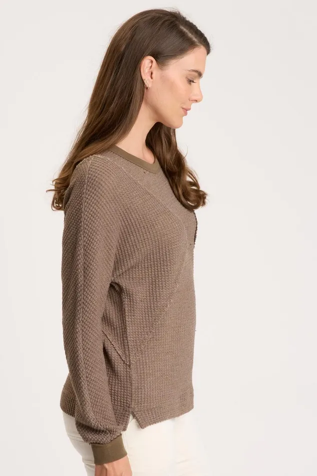 Clothing Sweatshirts XCVI Delsi Pullover Demitasse