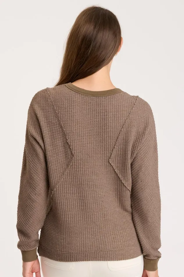 Clothing Sweatshirts XCVI Delsi Pullover Demitasse