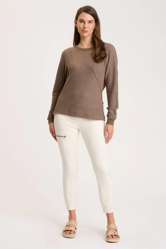 Clothing Sweatshirts XCVI Delsi Pullover Demitasse