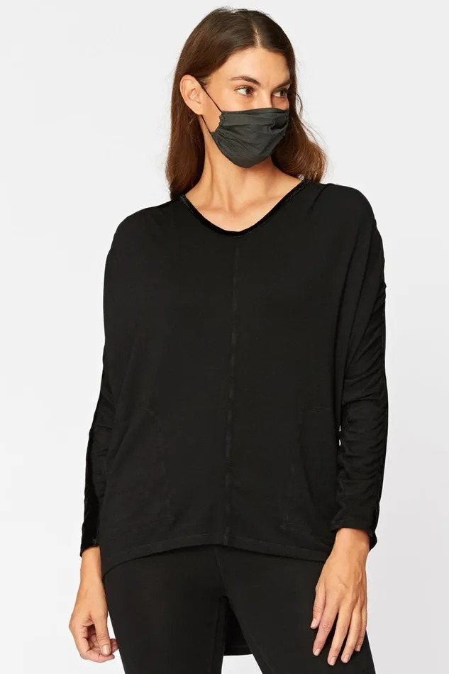Clothing Sweatshirts XCVI Gaja Top Black
