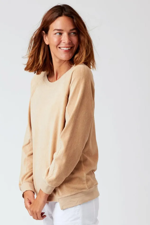 Clothing Sweatshirts XCVI Keoki Pullover Sandcastle