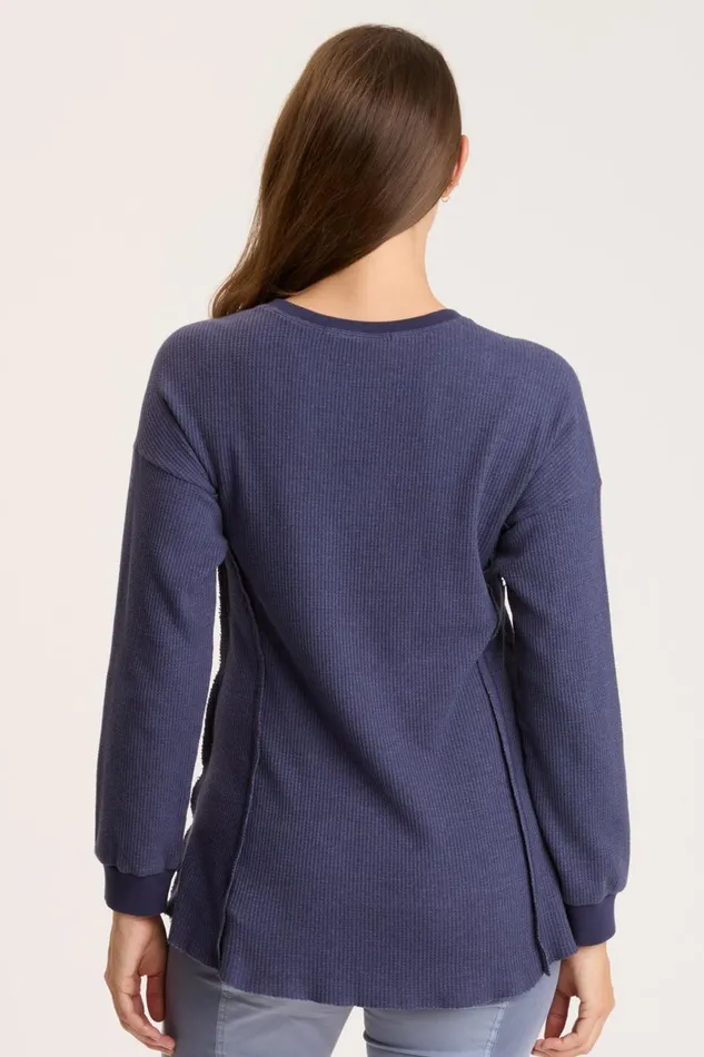 Clothing Sweatshirts XCVI Oxley VNeck Navy