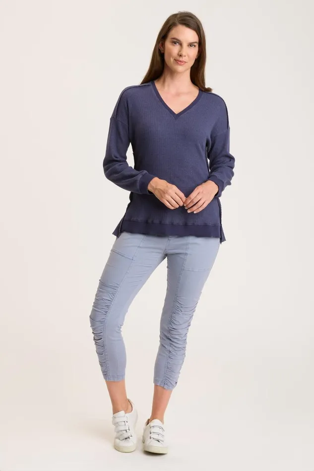 Clothing Sweatshirts XCVI Oxley VNeck Navy