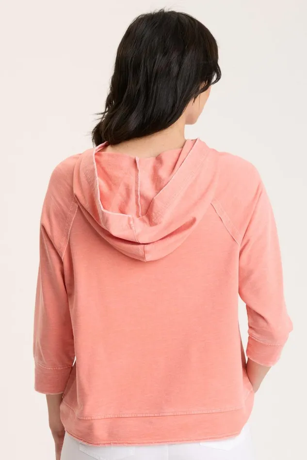 Clothing Sweatshirts XCVI Shula Hoodie Tambourine Burnout