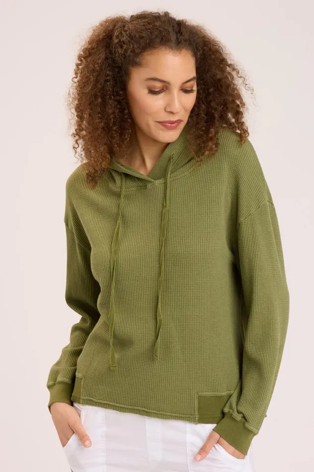 Clothing Sweatshirts XCVI Thermal Sidel Hoodie Apollo Pigment