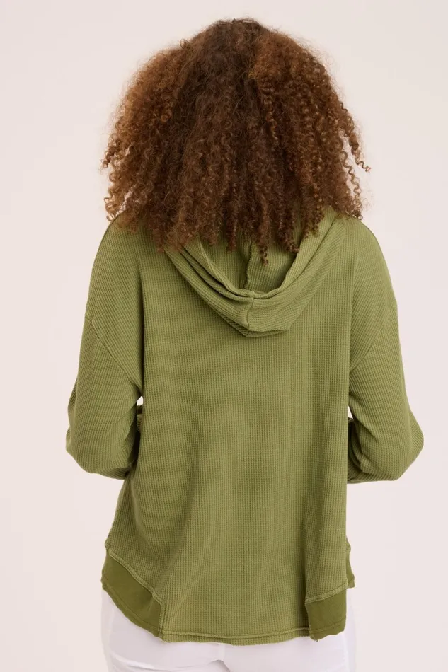 Clothing Sweatshirts XCVI Thermal Sidel Hoodie Apollo Pigment