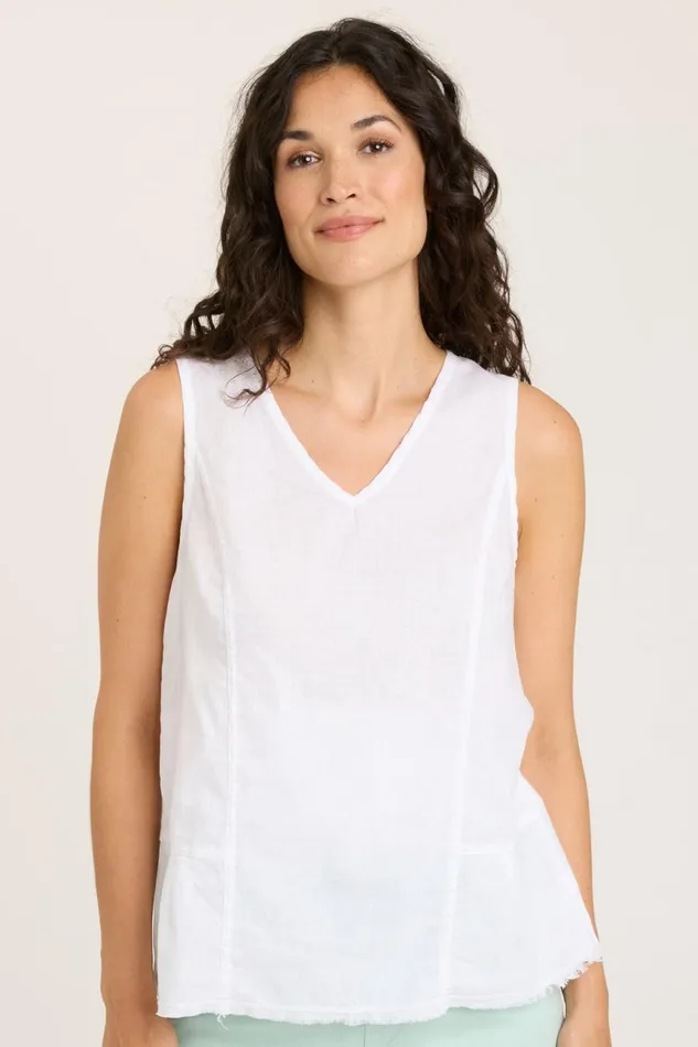 Clothing Tanks XCVI Holti Tank White