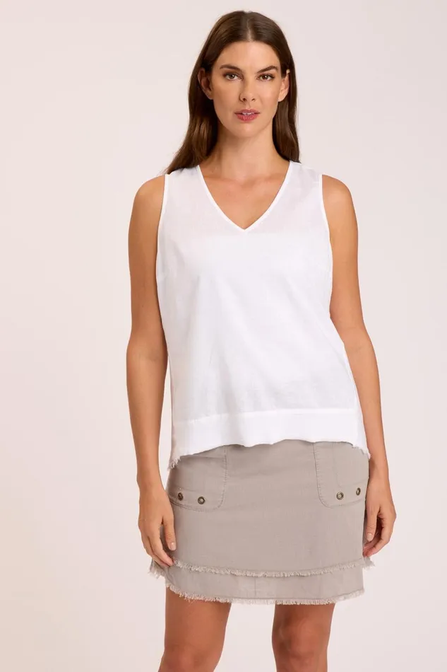 Clothing Tanks XCVI Lanola Tank White